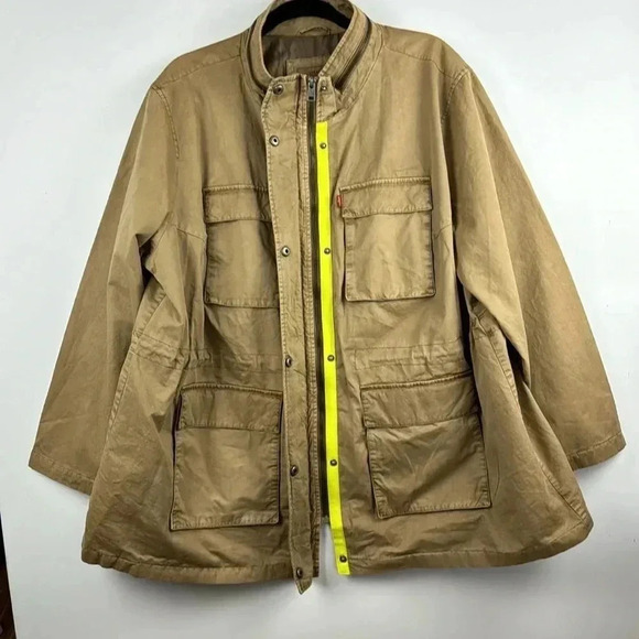 Levi’s Jacket 3X Tan  Zipped Snap Utility 4 Snap Pockets  Trucker Coat NWT - Picture 7 of 13